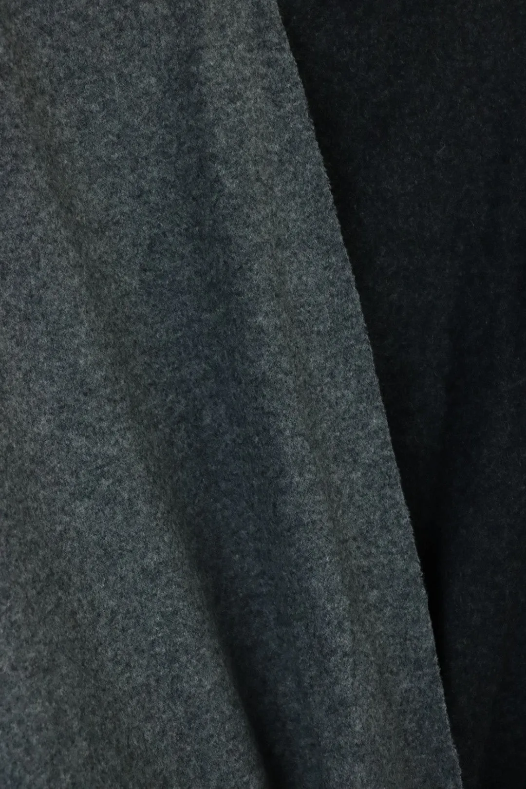 2 Toned Charcoal & Heather Gray Oslo Double Knit Wool | By The Half Yard