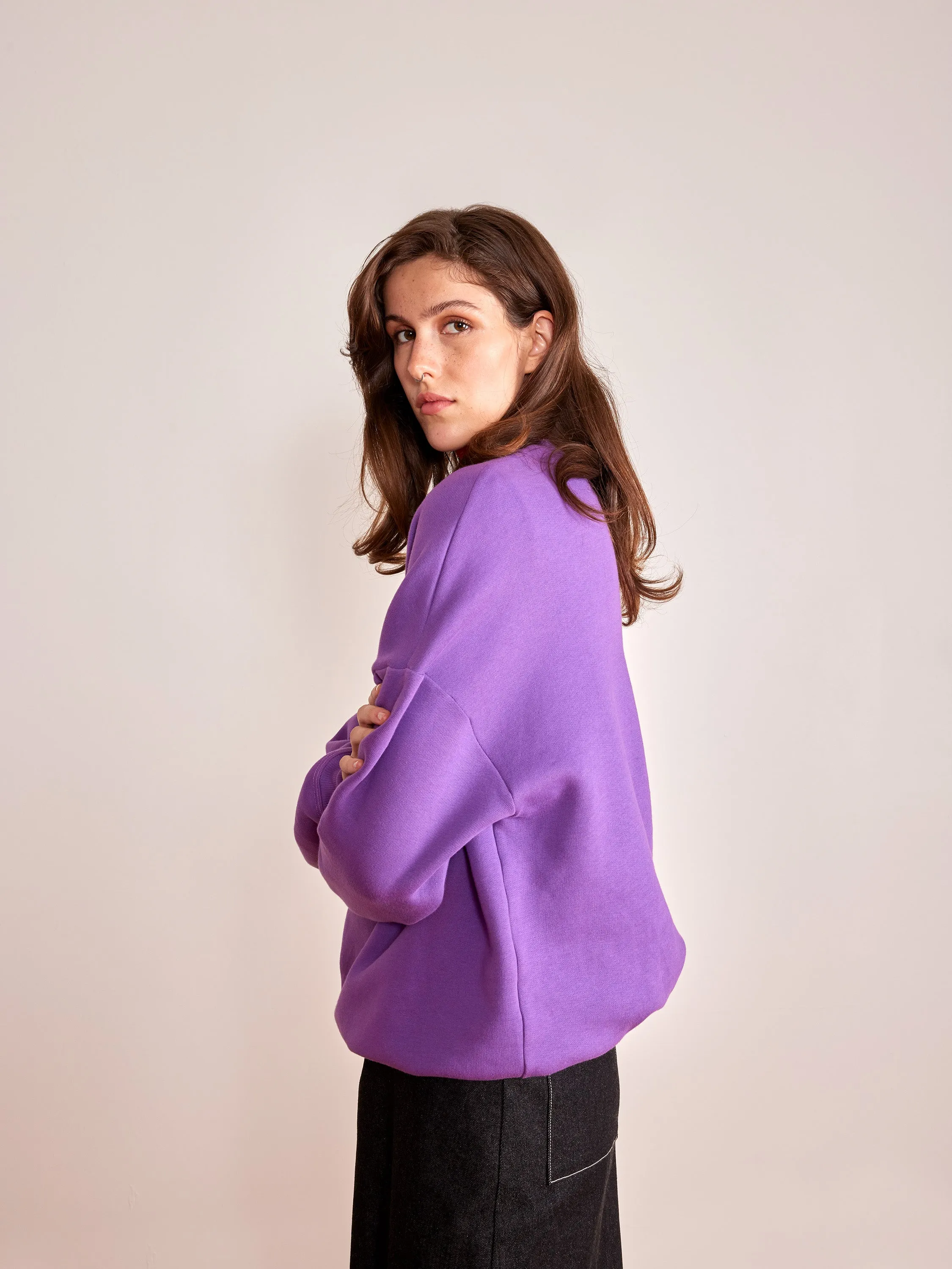 ANEMONE purple crewneck