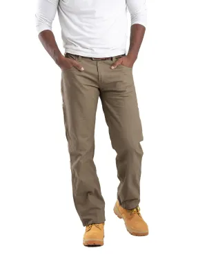 Berne Apparel Mens Highland Flex Carpenter Timber Khaki Cotton Blend Work Pants