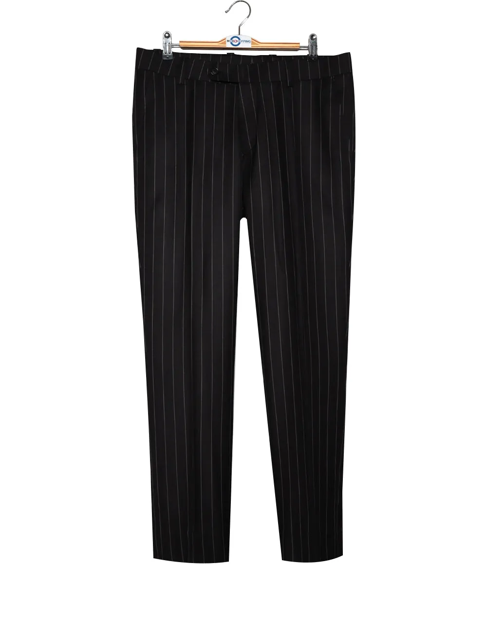 Black and White Pinstripe 3 Piece Suit