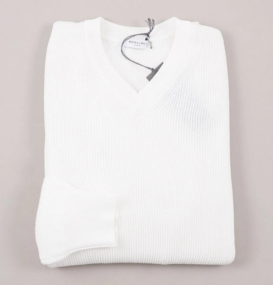 Boglioli Rib-Knit Cotton Sweater