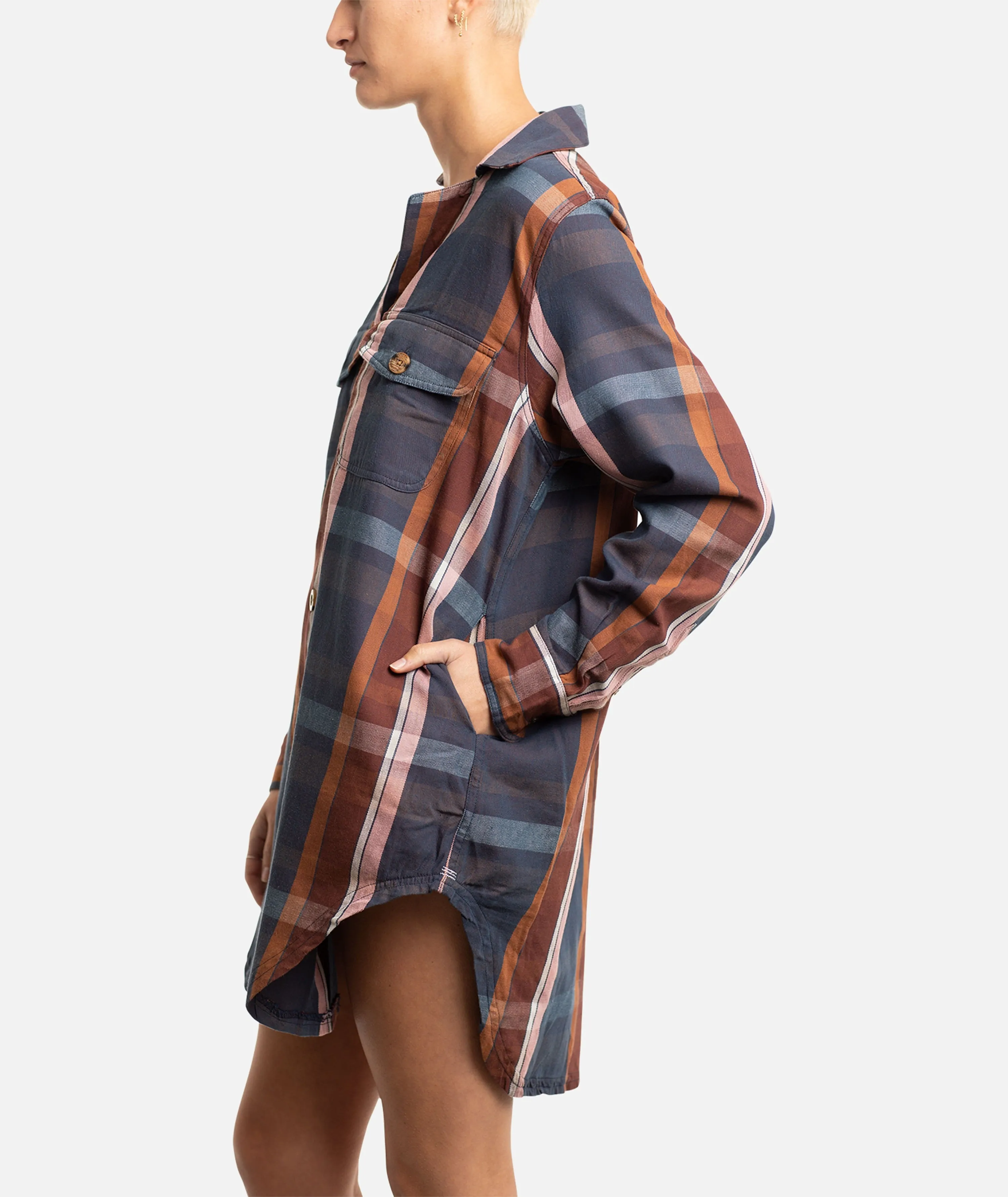 Bonita Flannel Dress - Patina