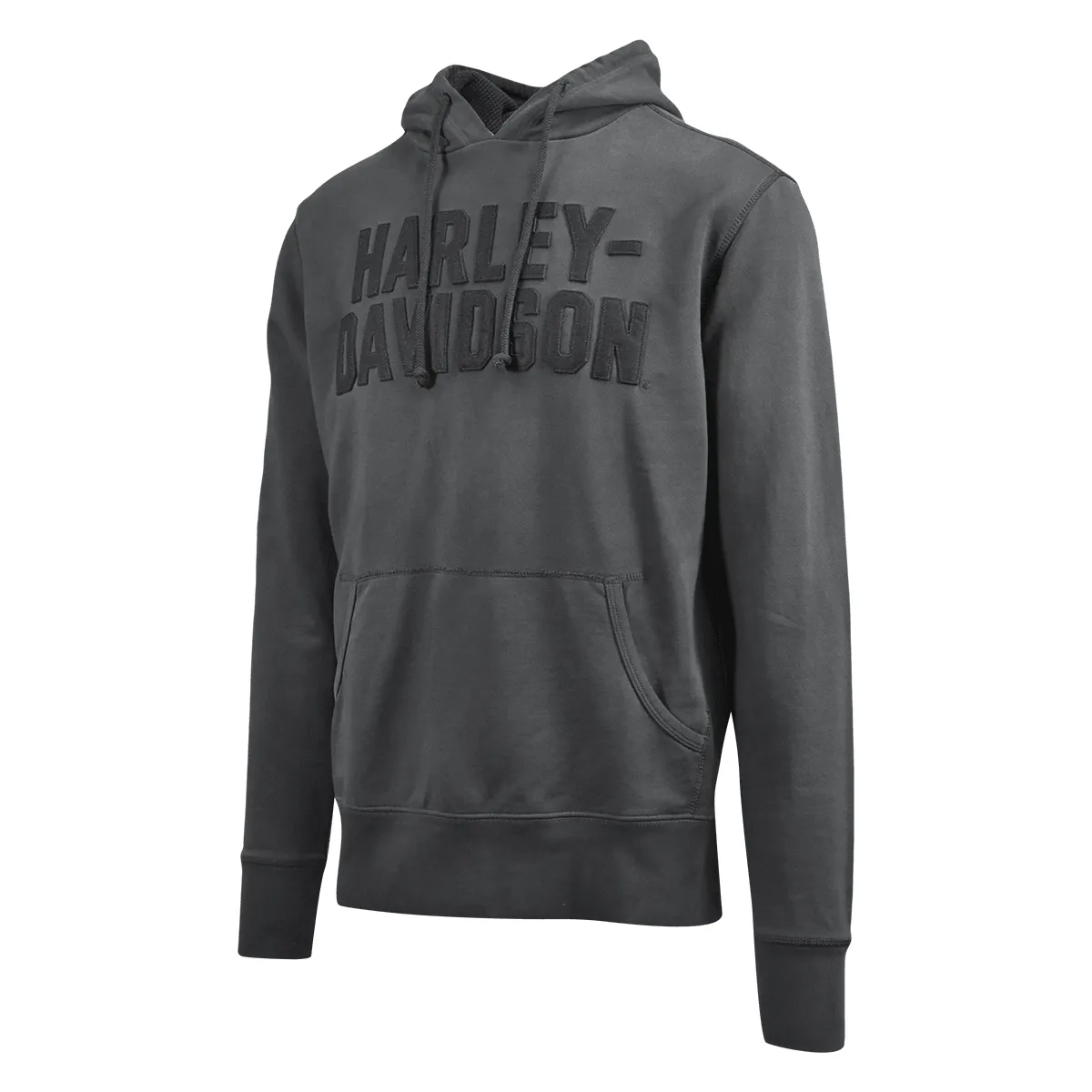 Branded  Men's Hoodie Grey Felt Lettering Pullover (S07)