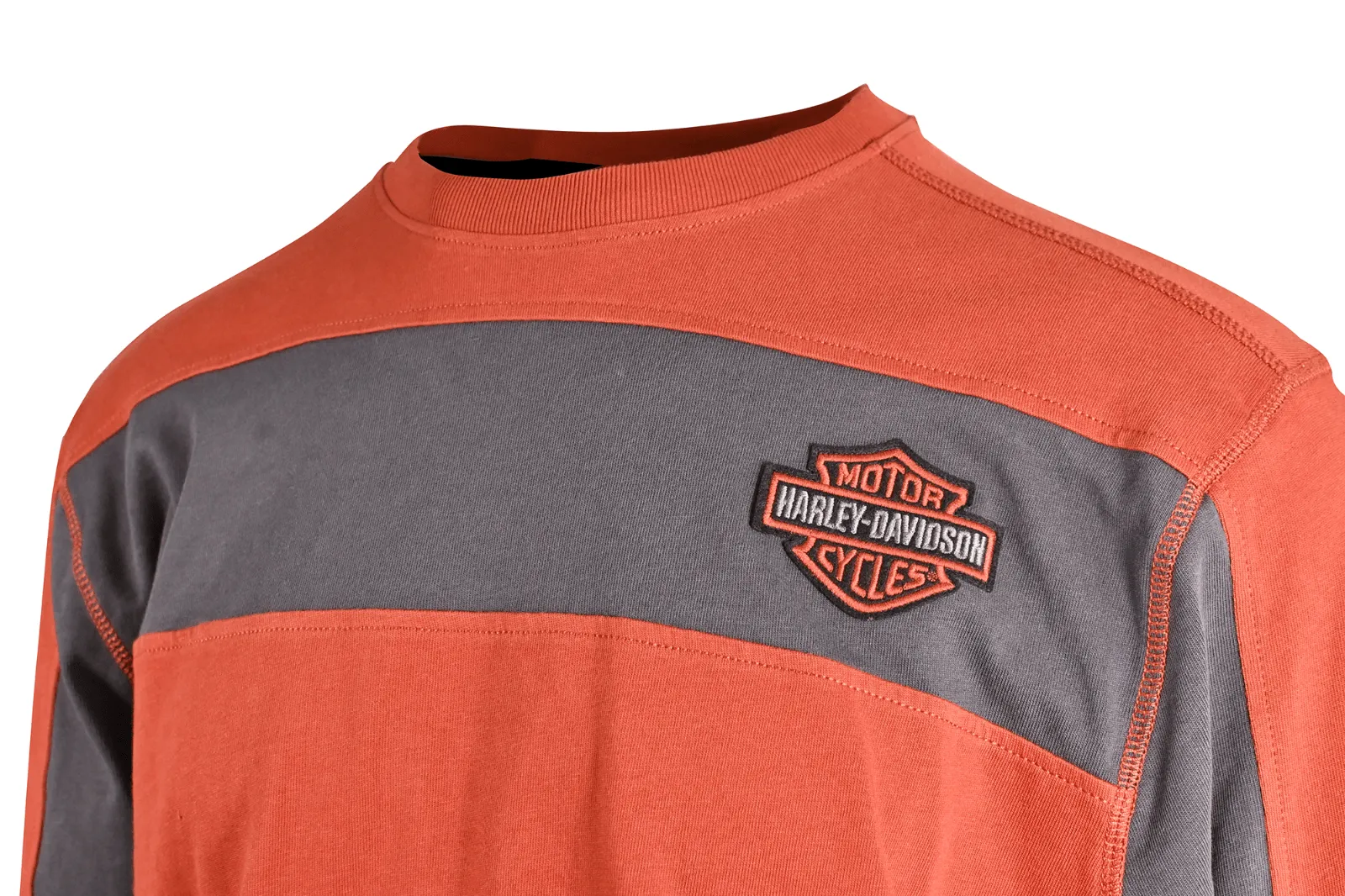 Branded  T-Shirt Red Orange Copperblock Thick L/S (S23)