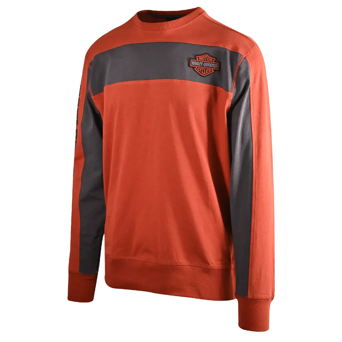 Branded  T-Shirt Red Orange Copperblock Thick L/S (S23)