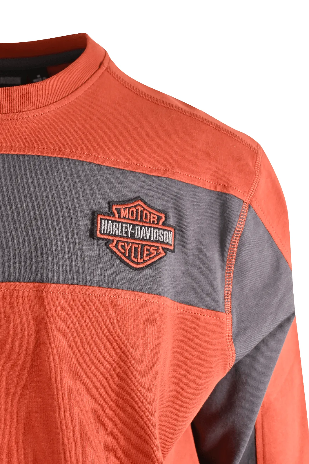 Branded  T-Shirt Red Orange Copperblock Thick L/S (S23)