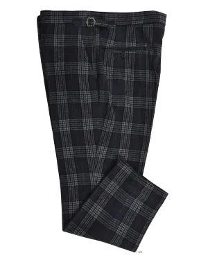 Cerruti Blue Green Wool Plaid Pants