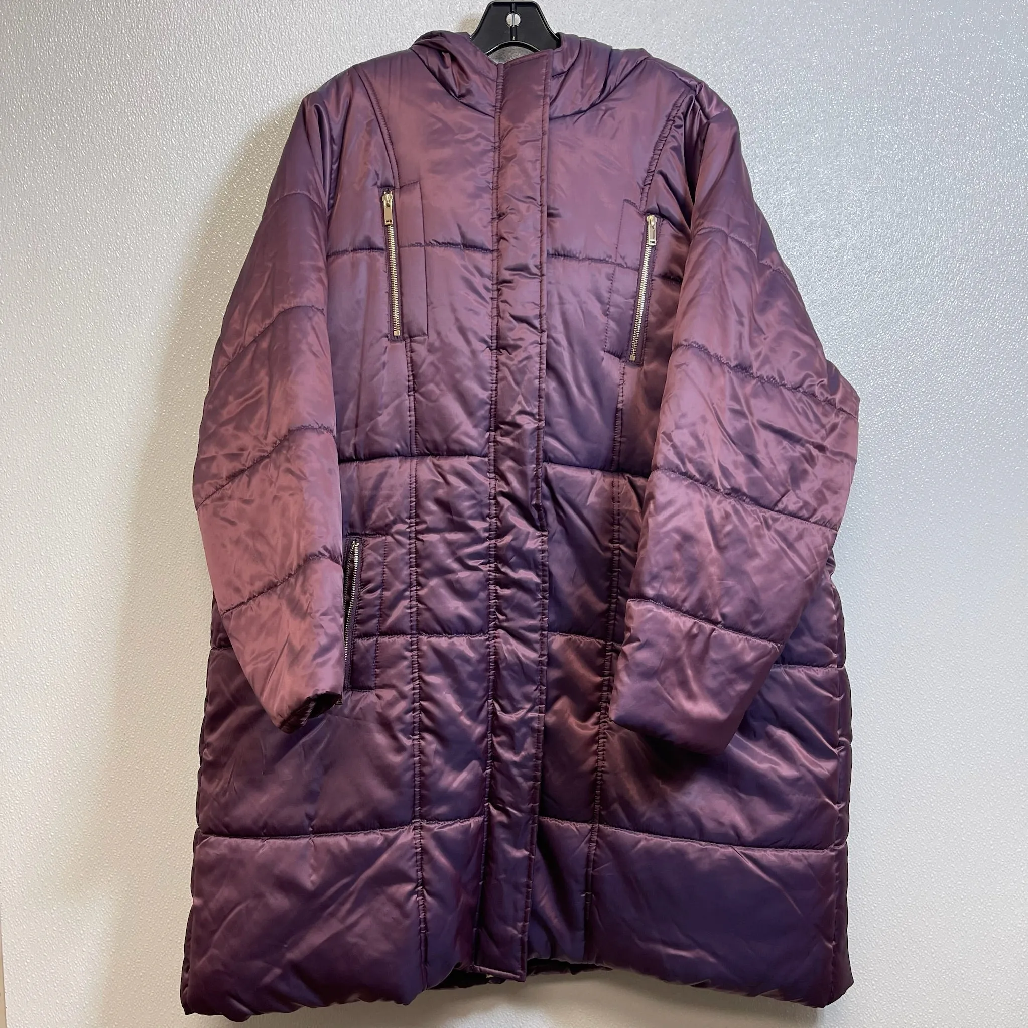 Coat Puffer & Quilted By Torrid In Plum, Size: 3x