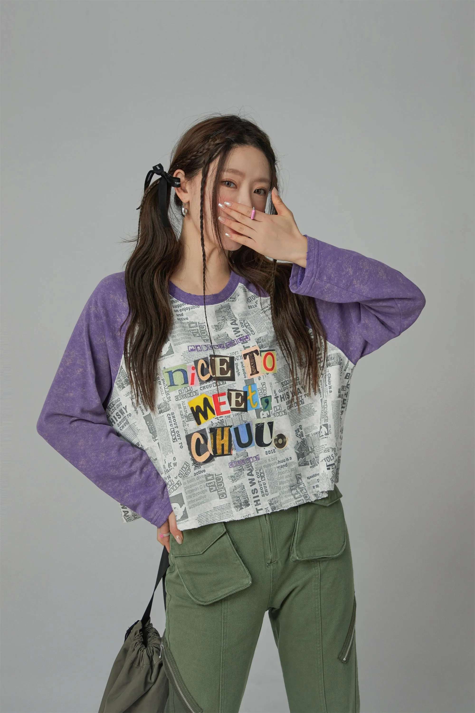 Collage Chuu Baby Long-Sleeves Loose Fit Top