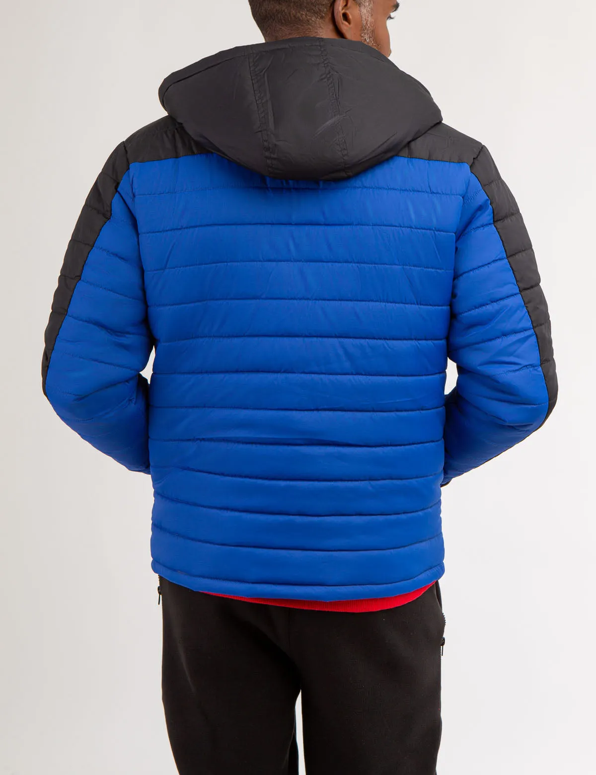 COLORBLOCK QUILTED PUFFER JACKET