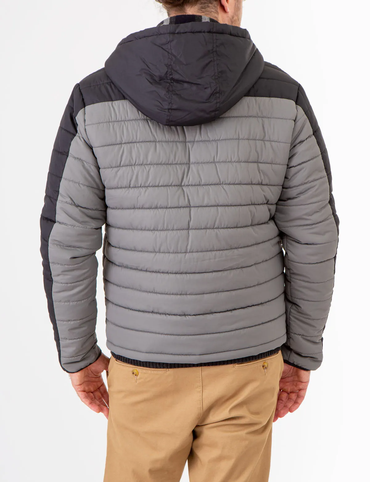 COLORBLOCK QUILTED PUFFER JACKET