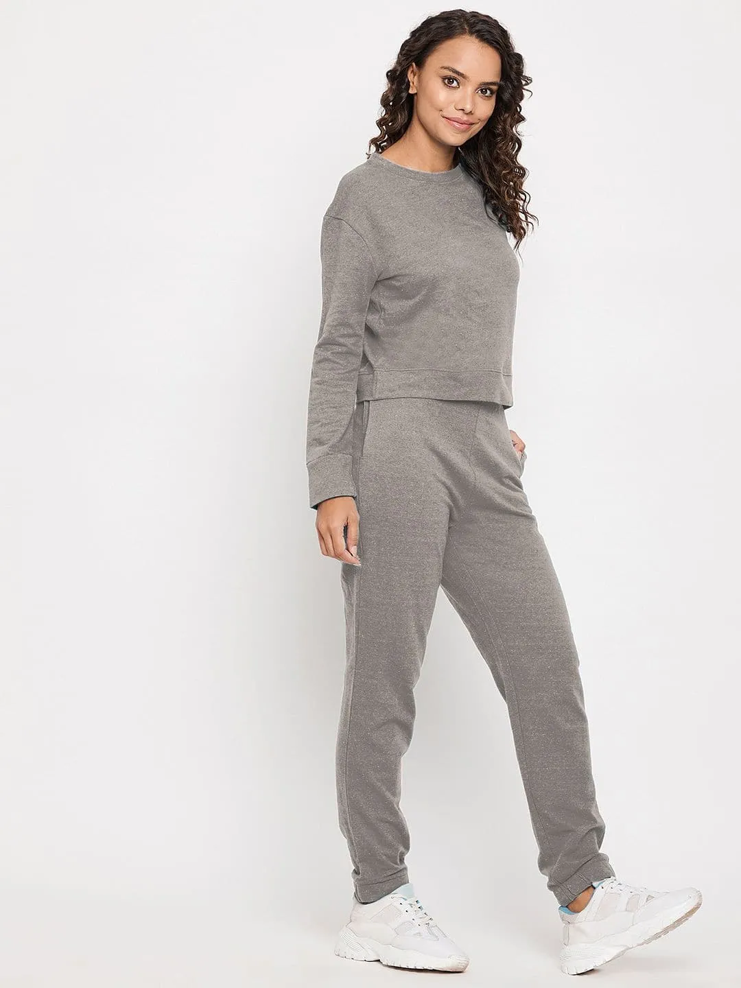 Cotton Sweatshirt and Jogger Set