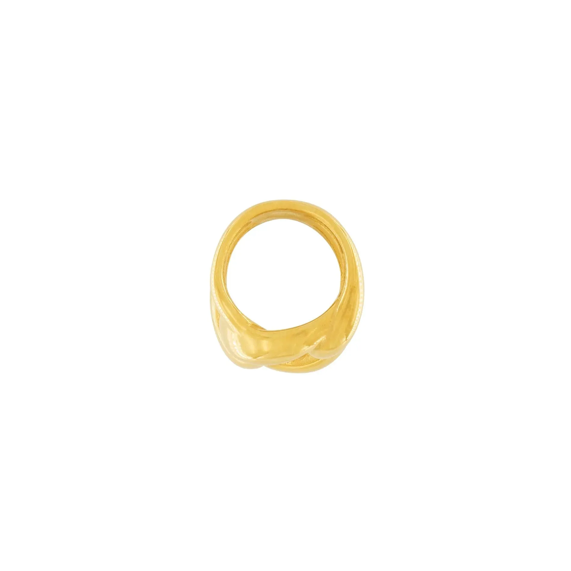 Courage Waterproof Chunky Link Statement Ring 18K Gold Plating