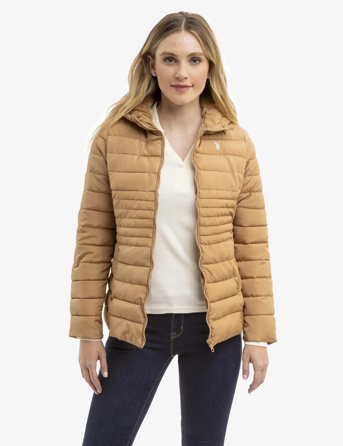 COZY QUILTED HOODED PUFFER JACKET