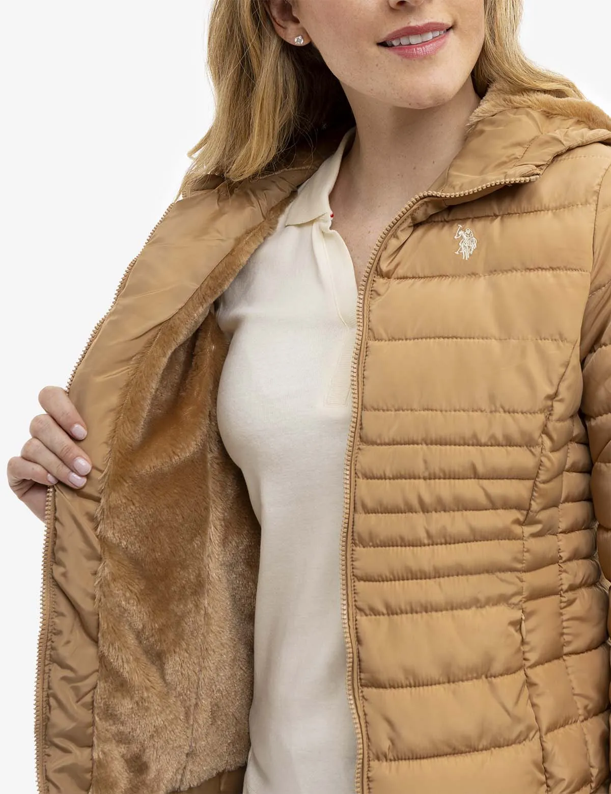 COZY QUILTED HOODED PUFFER JACKET