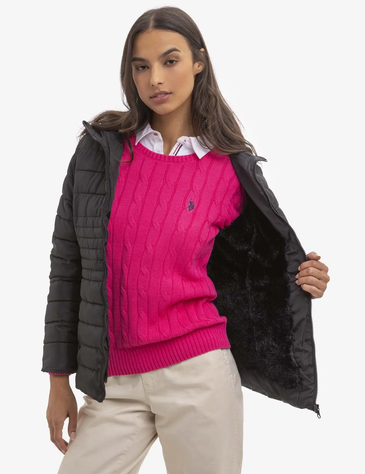 COZY QUILTED HOODED PUFFER JACKET