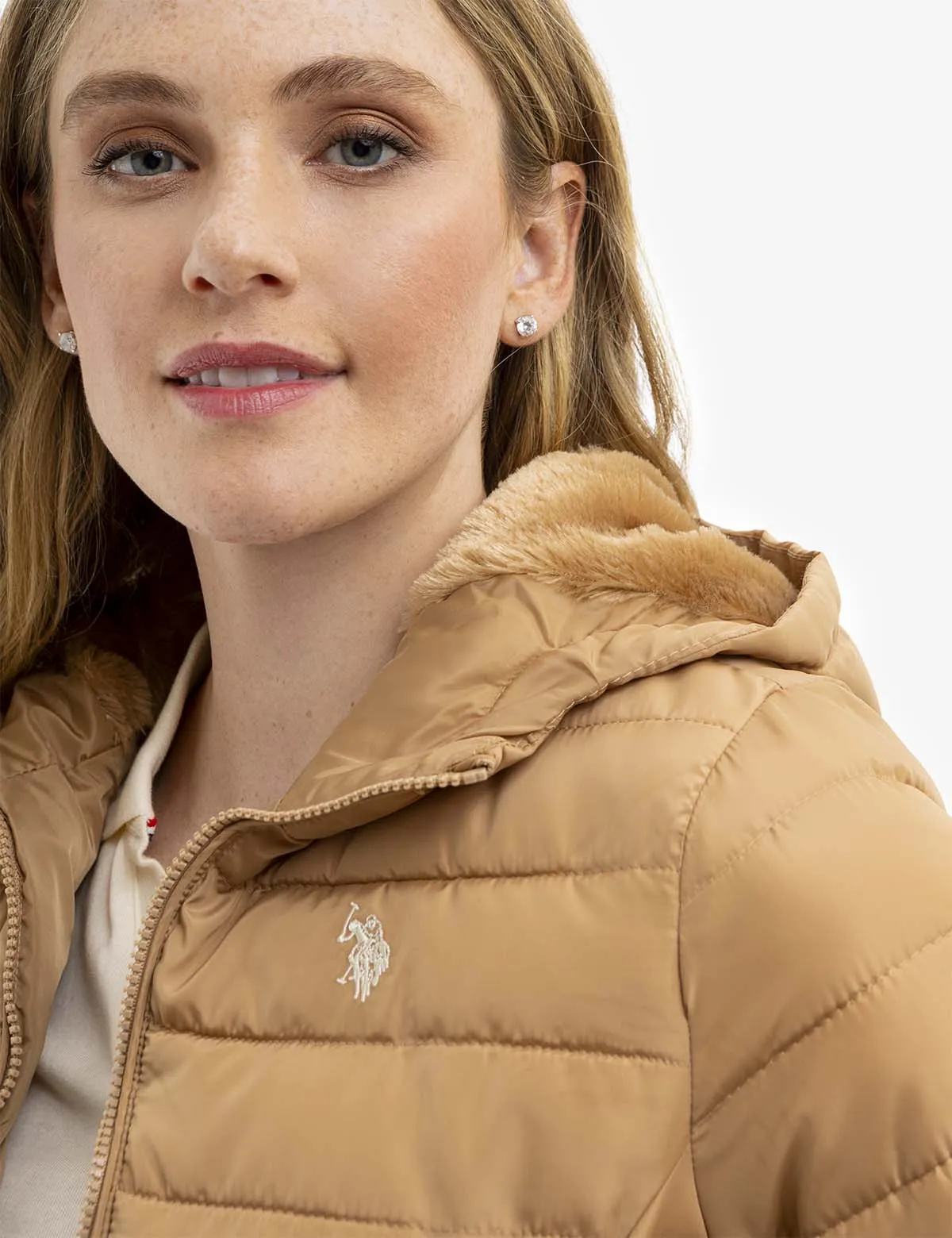 COZY QUILTED HOODED PUFFER JACKET