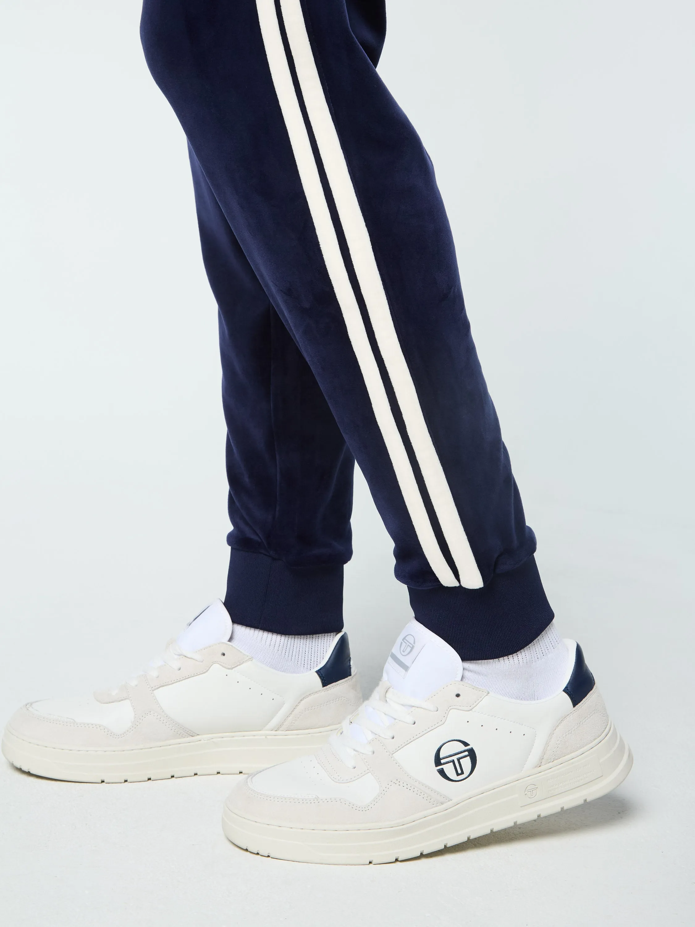 Damarindo Velour Track Pant- Maritime Blue