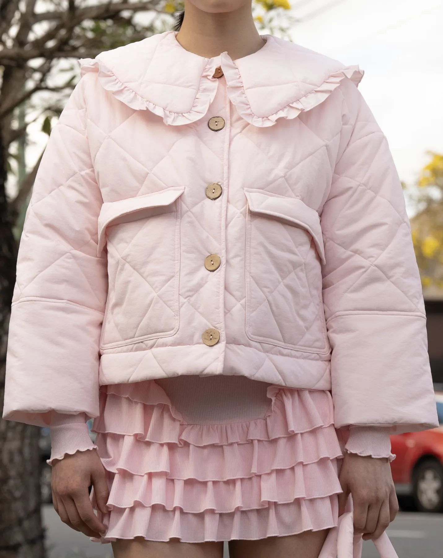 Darcy Frill Jacket - Pink