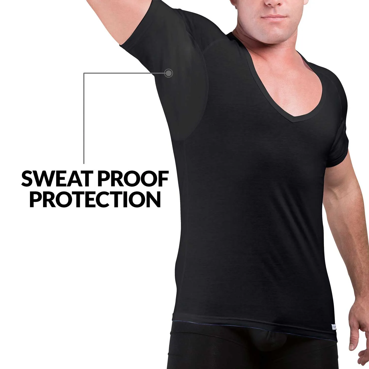 Deep V Cotton Sweat Proof Undershirt For Men