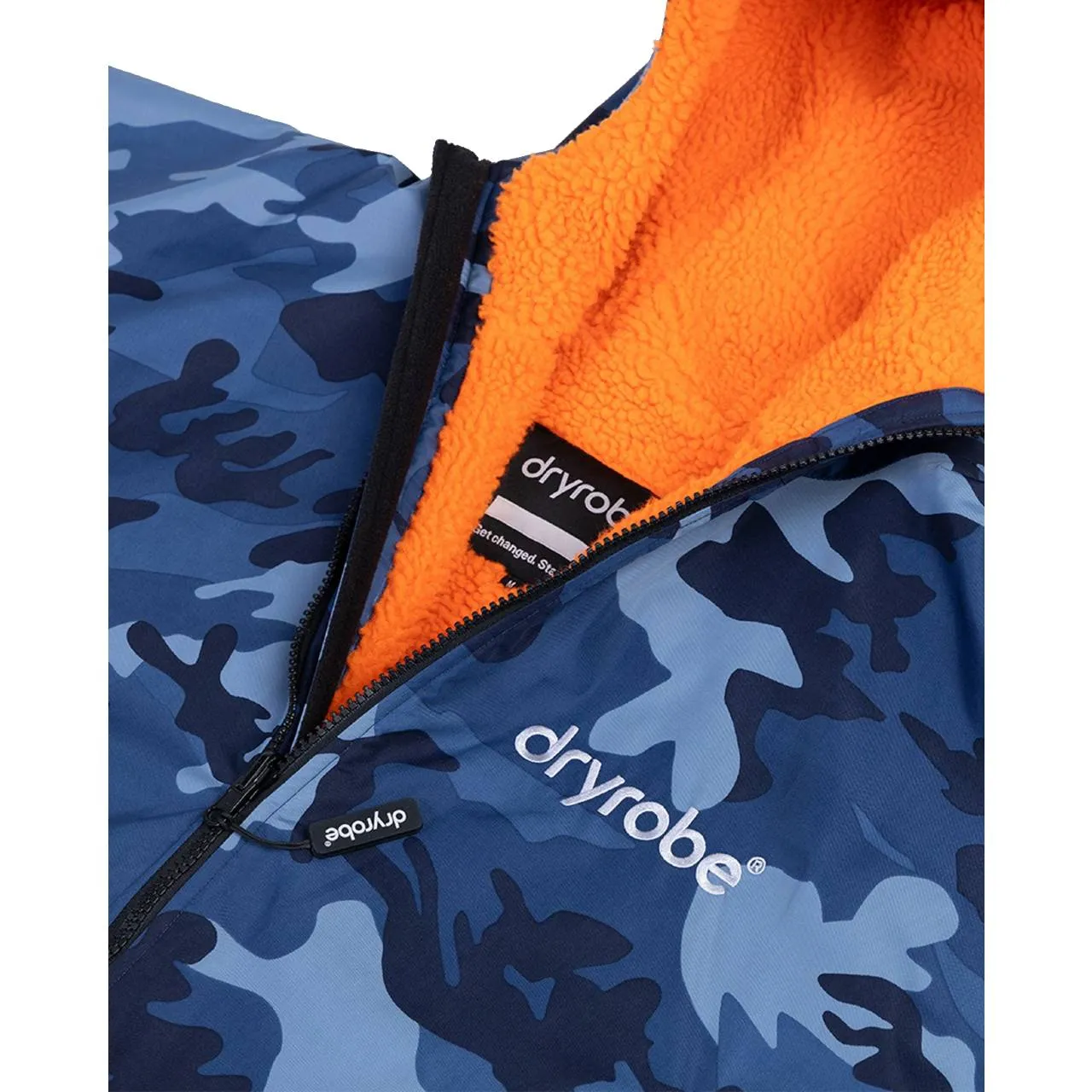 Dryrobe  Advance Long Sleeve - Blue Camo/Orange