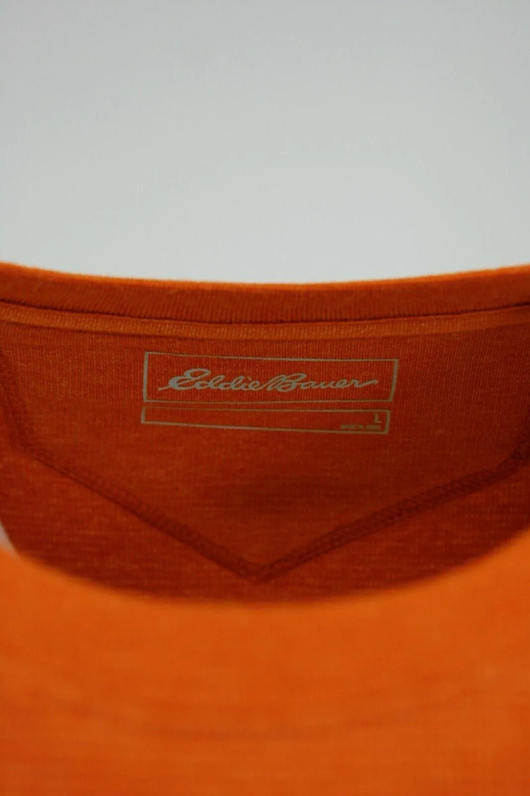 Eddie Bauer Men's Adobe Orange Wildriver Thermal Crew Neck L/S T-Shirt (S02)