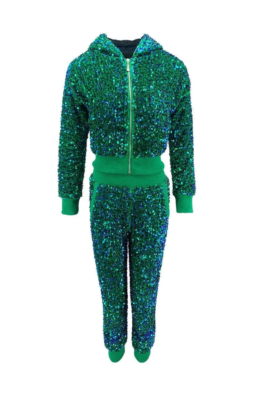 Emerald Sparkle Sequin Set