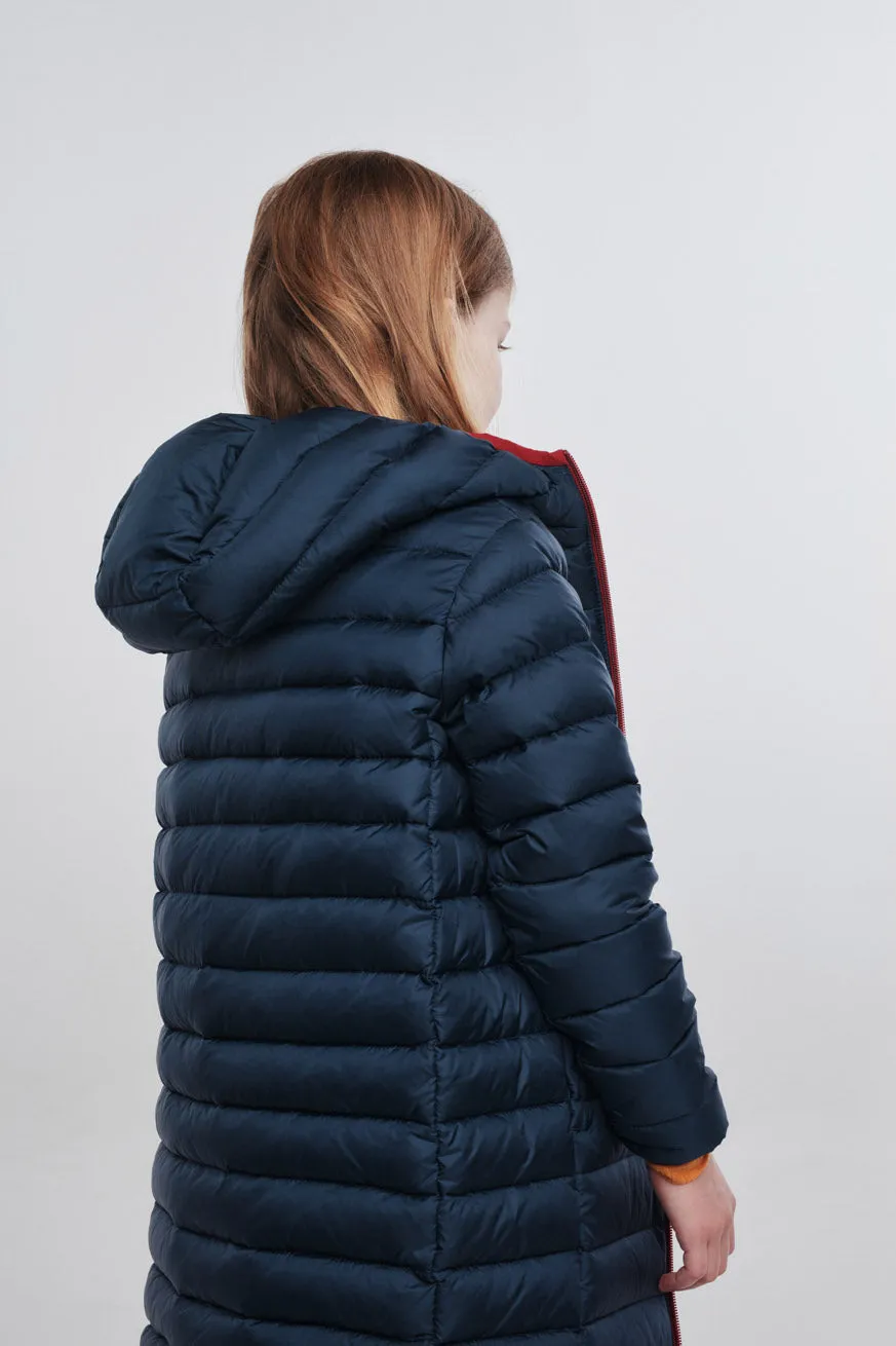 Fluff Kids Coat in Navy Blue