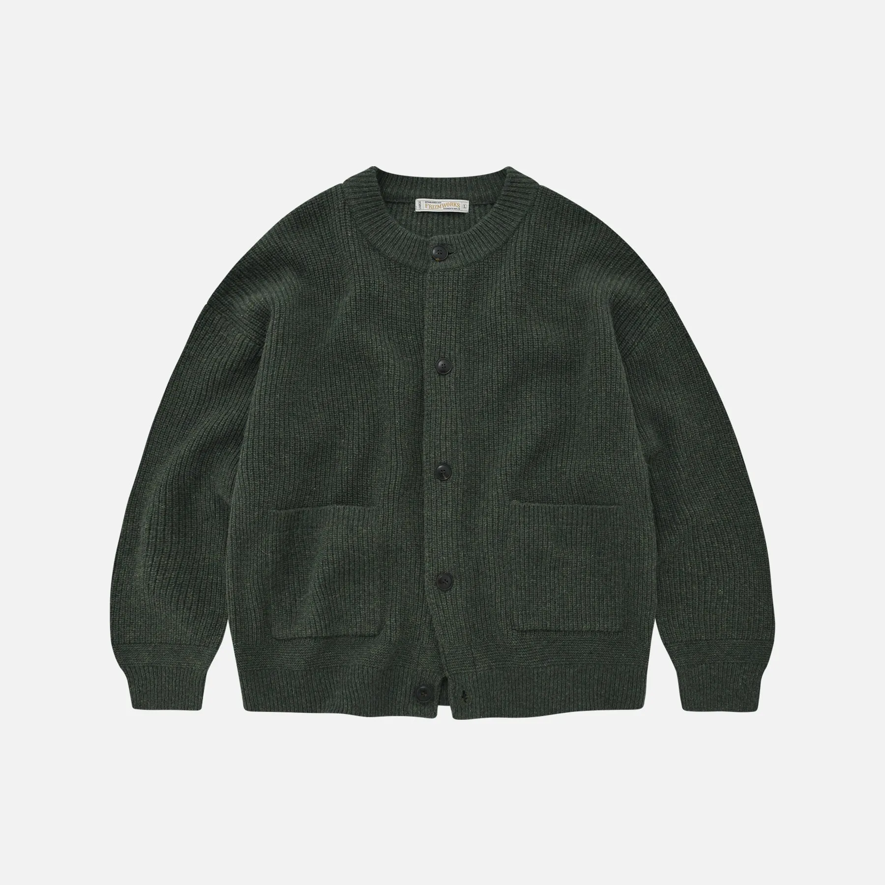 FrizmWorks Wool Deck Zipup Cardigan - Forest Green