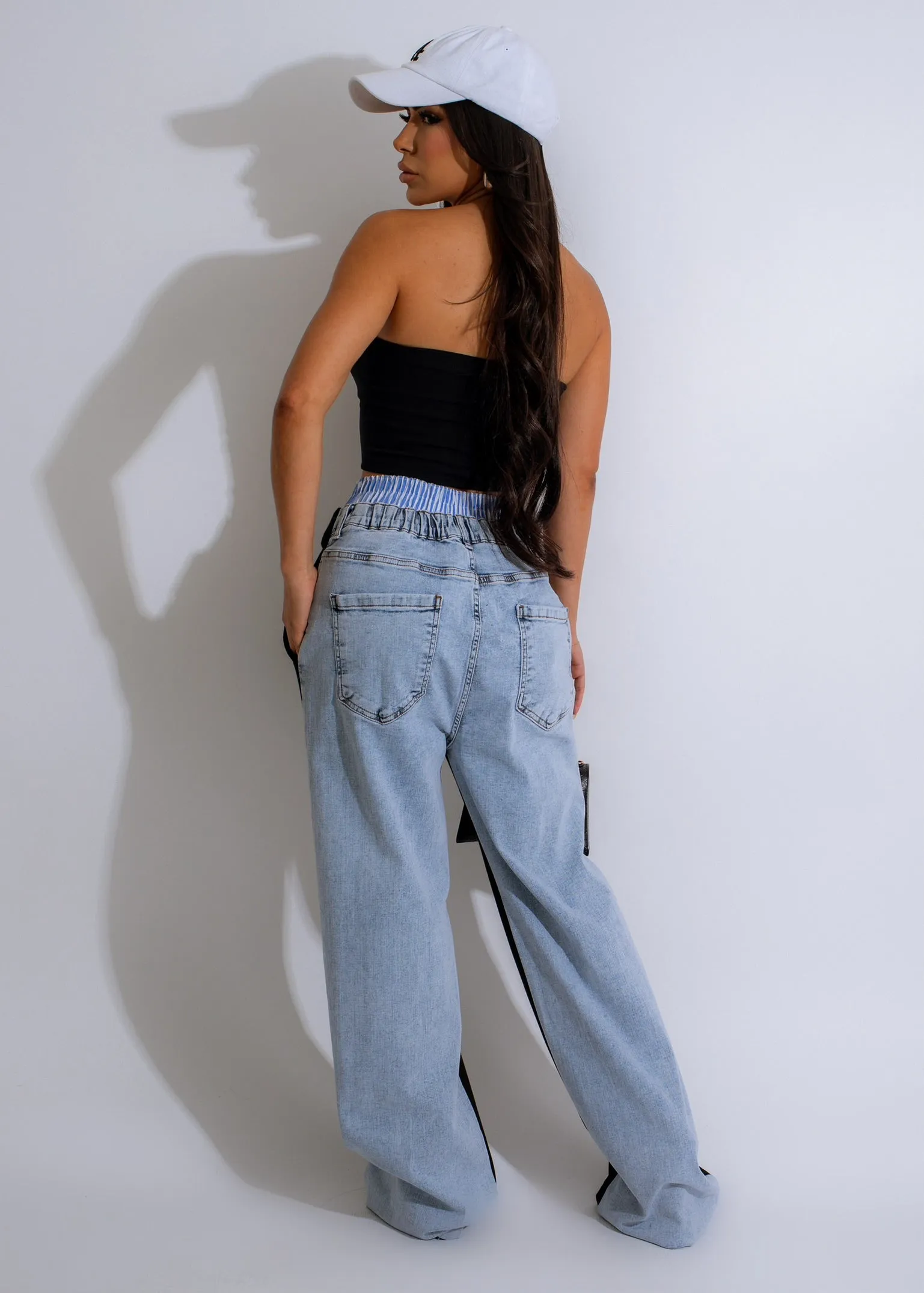 Full Of Love Denim Pant Black