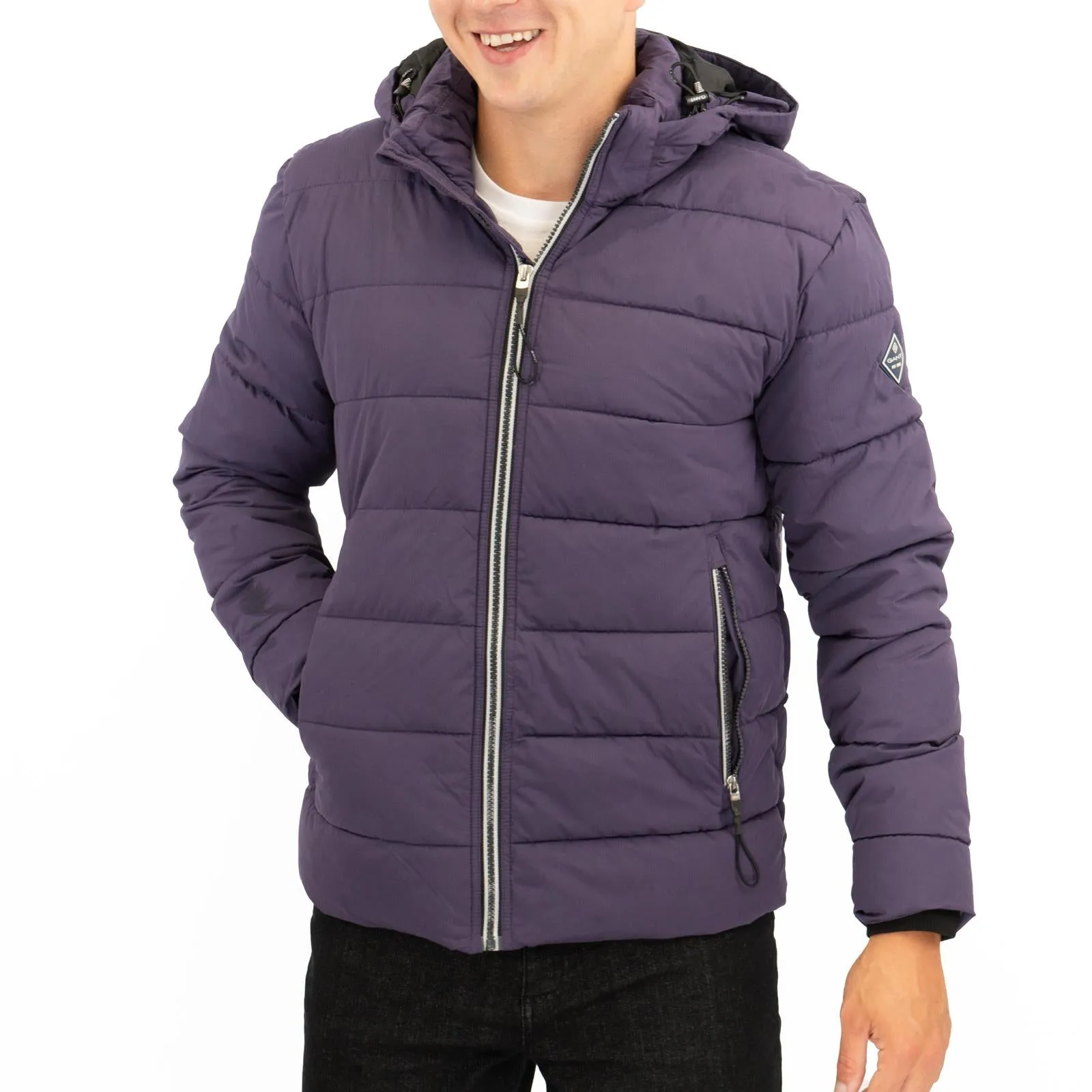 GANT Mens Jacket Coat Active Cloud Padded Purple