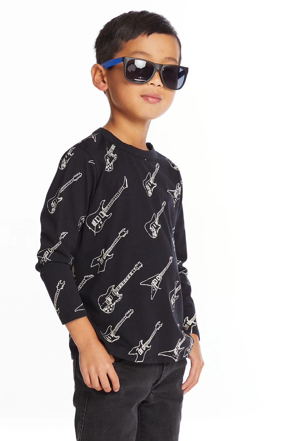 Guitar Jam Boys Long Sleeve Crew Neck Tee