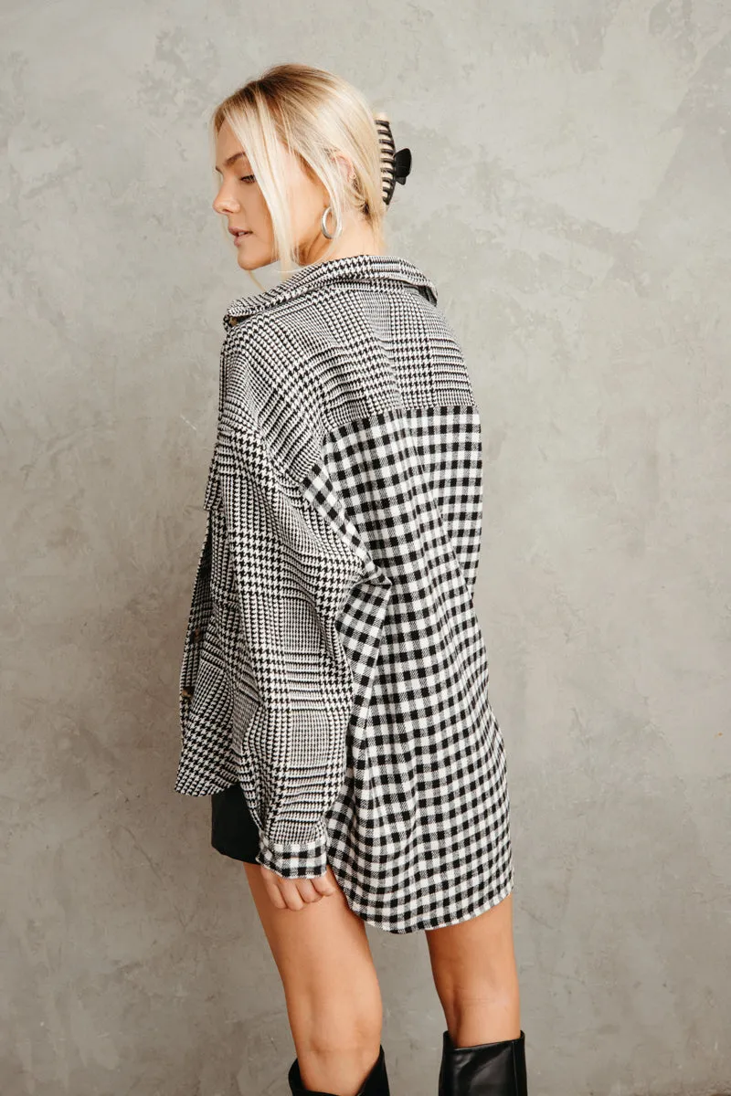 Helena Houndstooth Shacket