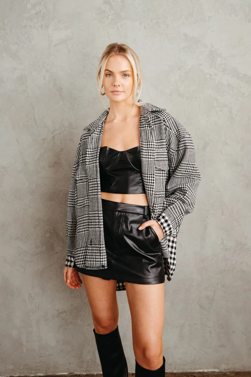 Helena Houndstooth Shacket