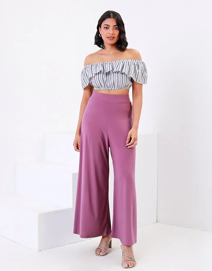 High Waisted Flared Pant