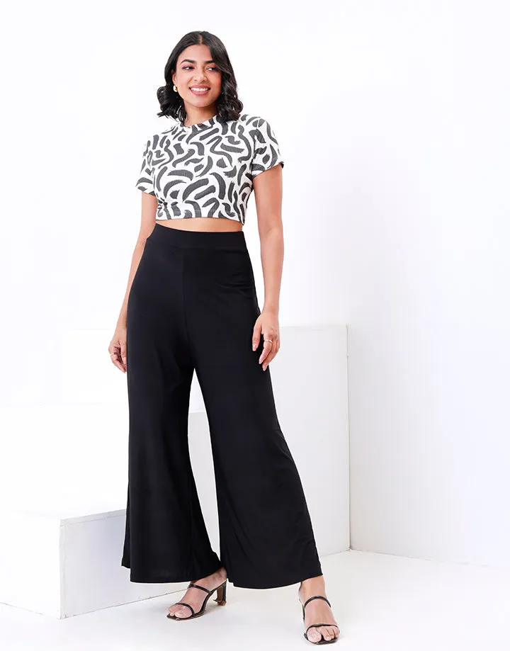 High Waisted Flared Pant