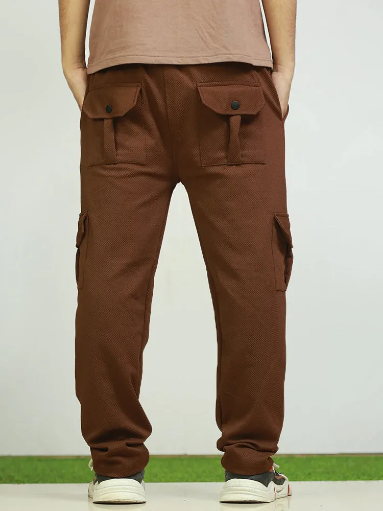 HOG & FOG Ultimate Comfort: Men's Cargo Jogger, Premium Stitching in Popcorn Fabric - Just 559/- [ CARGO JOGGER ]