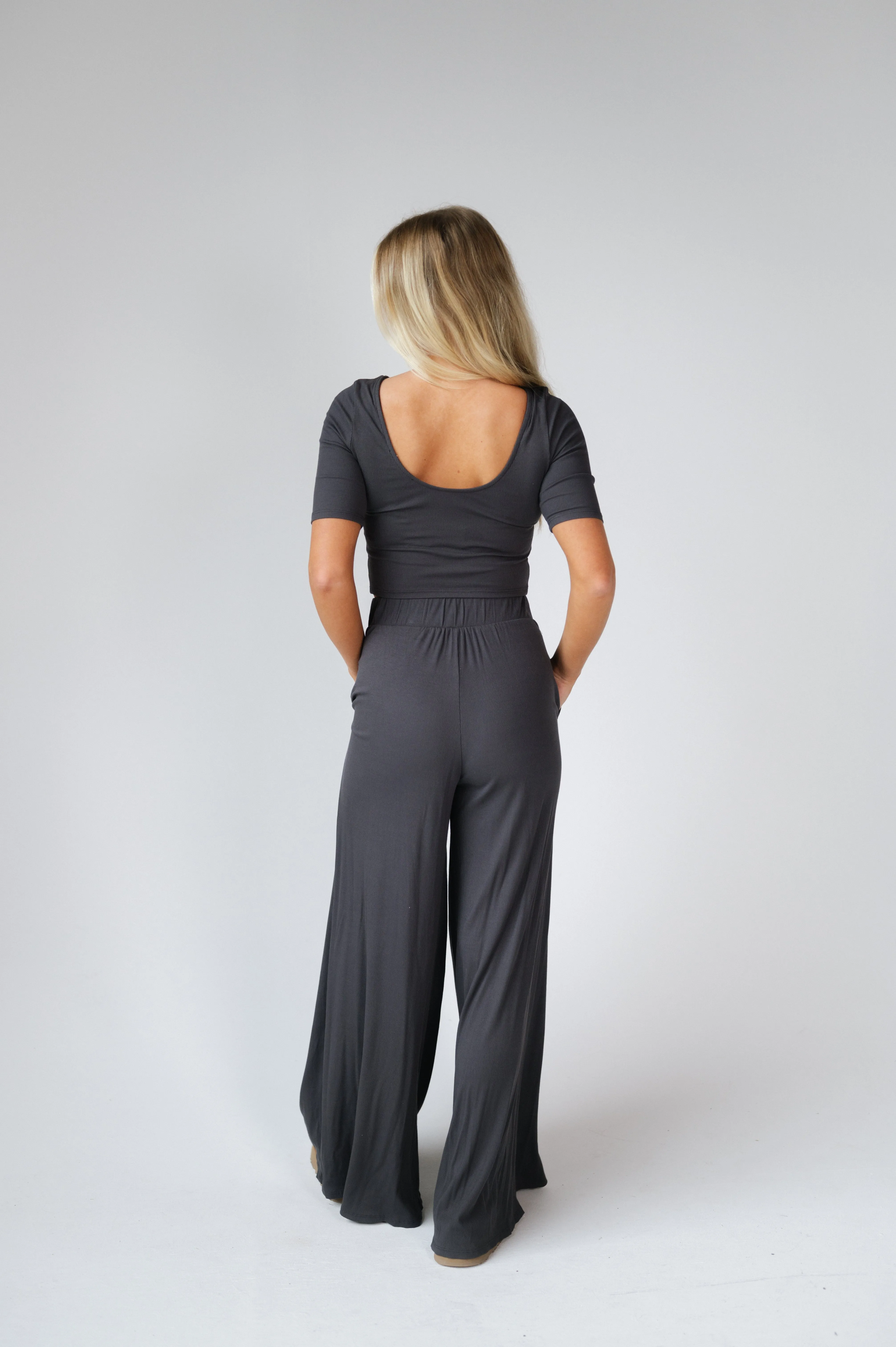 Kali Comfy Pants Set- Washed Black