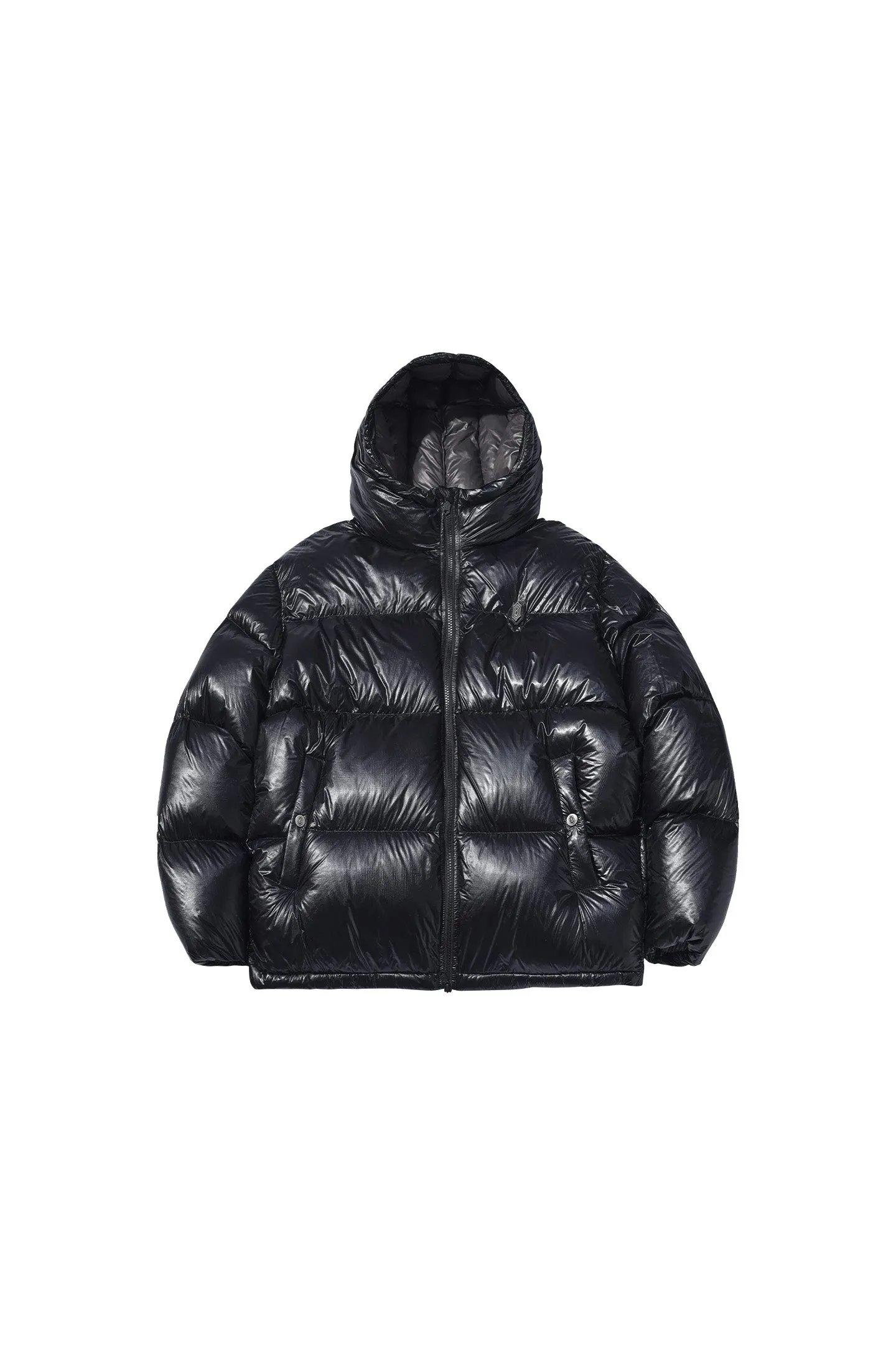 Leather Shield Logo Down Jacket