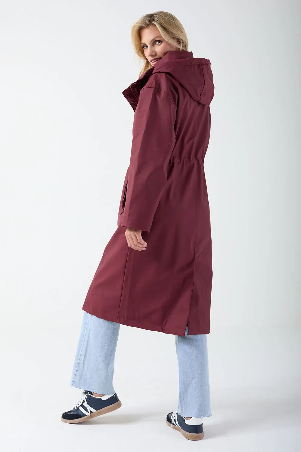 Marc Angelo Longline Raincoat MA11422 Wine