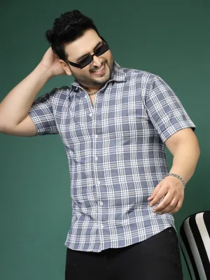 Men's Cotton Checks Slim Fit Shirt