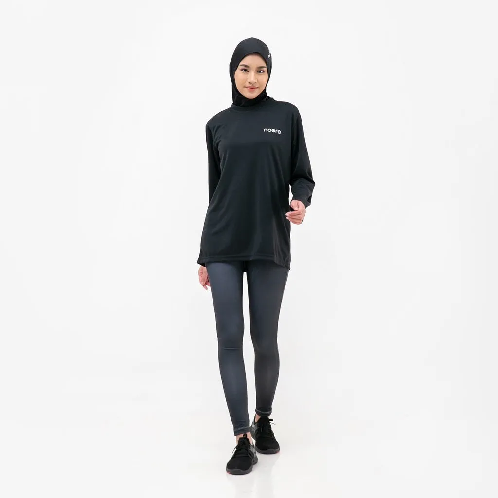 NOORE - Dirly Basic Top - Black - Pakaian Olahraga