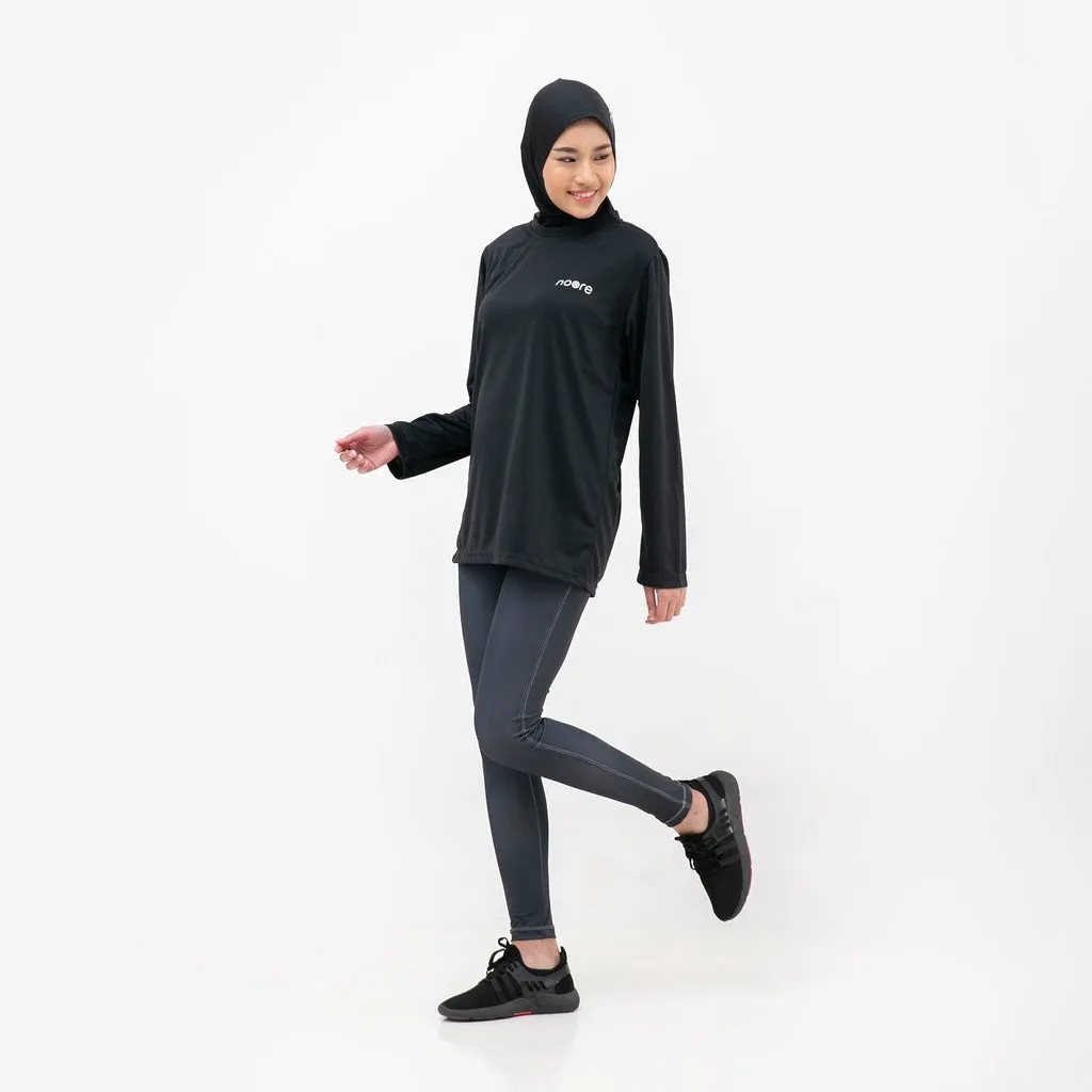 NOORE - Dirly Basic Top - Black - Pakaian Olahraga