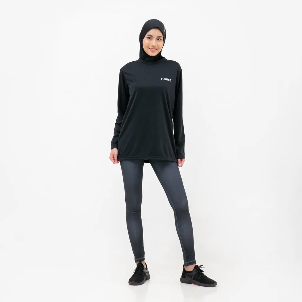 NOORE - Dirly Basic Top - Black - Pakaian Olahraga