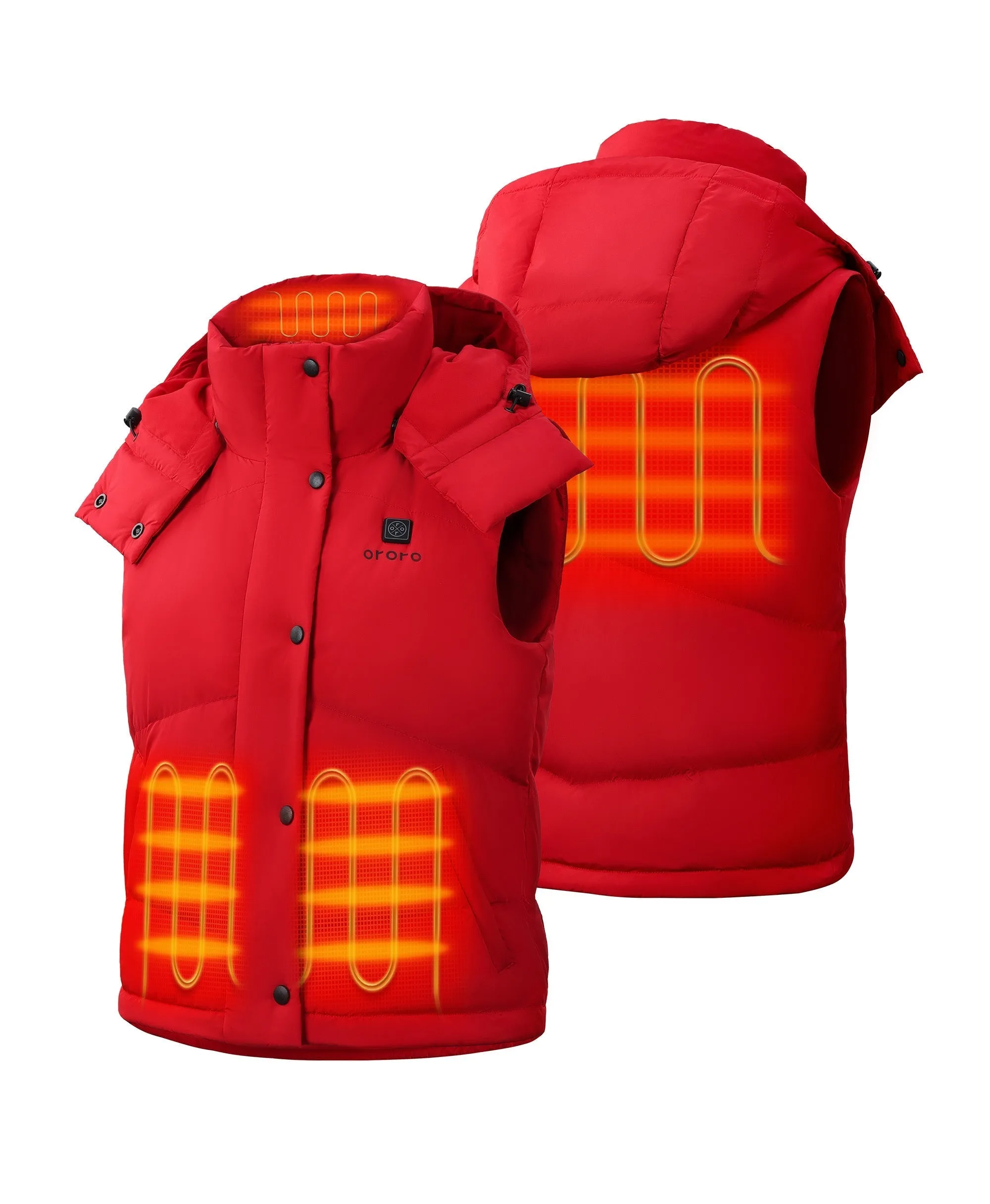 (Open-Box) Women's Heated Cropped Puffer Down Vest (Battery Set Not Included)