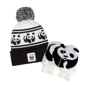 Panda toque and mittens bundle