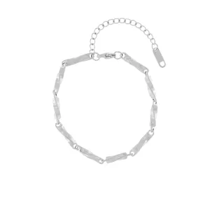 Passion Waterproof Organic Link Bracelet Silver Plating