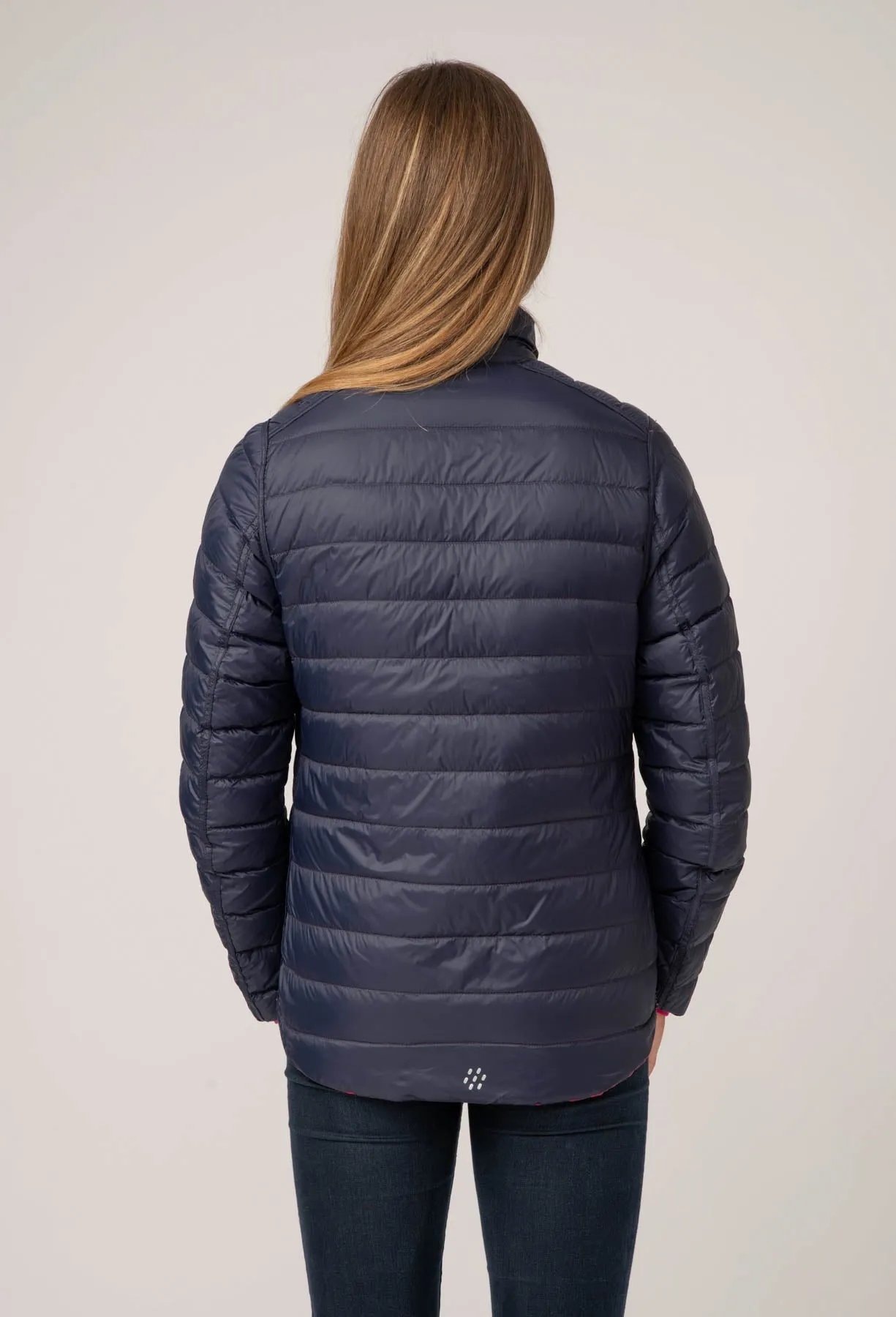 Polar II Womens Down Jacket - Fuchsia Navy