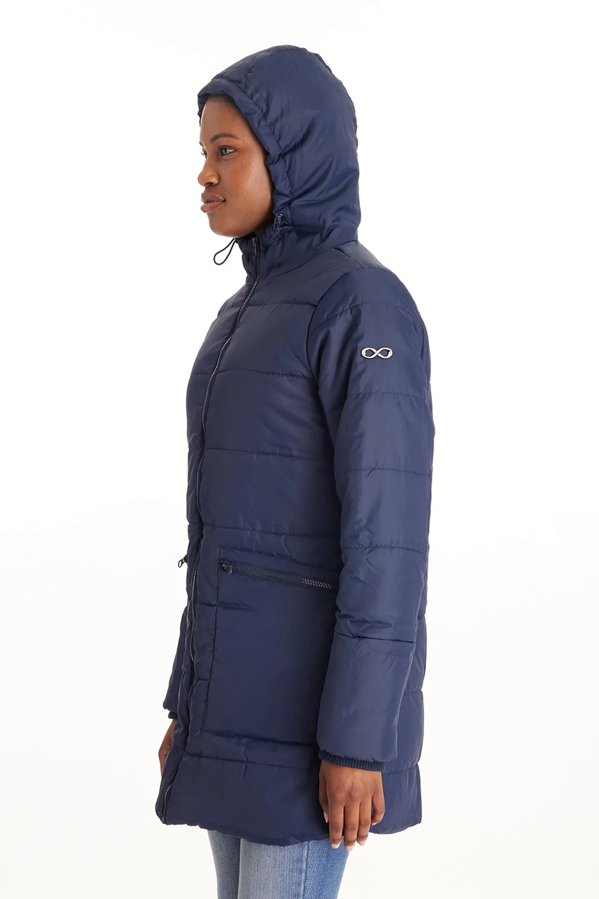 Quilted Hybrid Puffer Coat