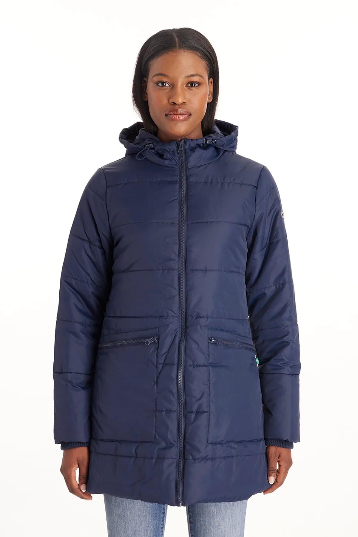 Quilted Hybrid Puffer Coat